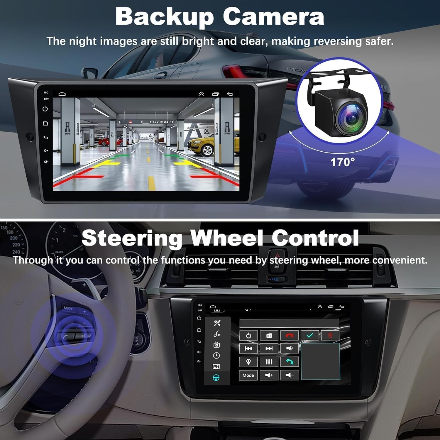 8core for 2005-2011 BMW3 E90 325i 328i CarPlay Android Car Stereo Radio 1280*800