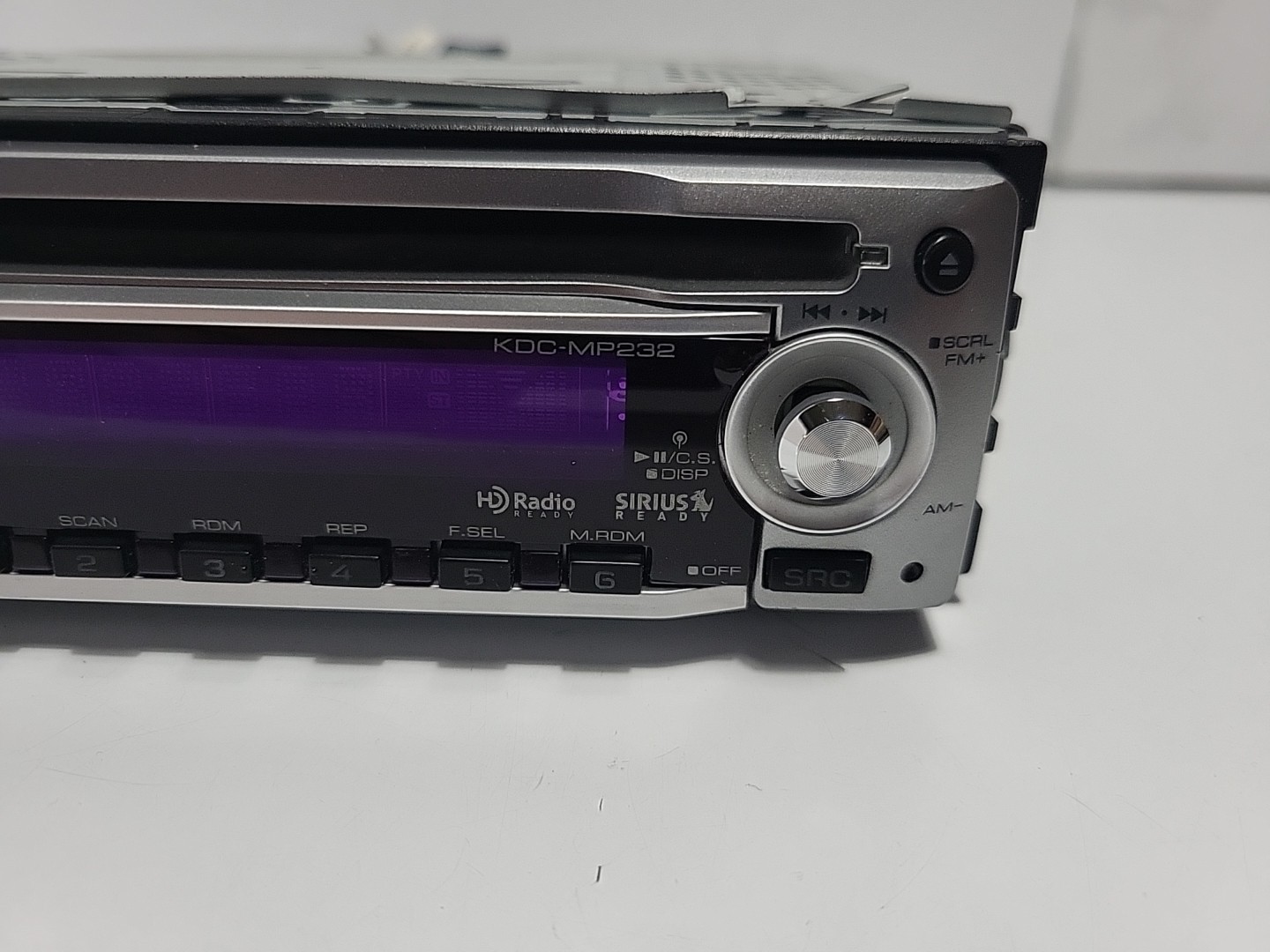 Kenwood KDC MP232 Car Stereo Cd Player Not Tested Complete Cage Trim Ring Plug