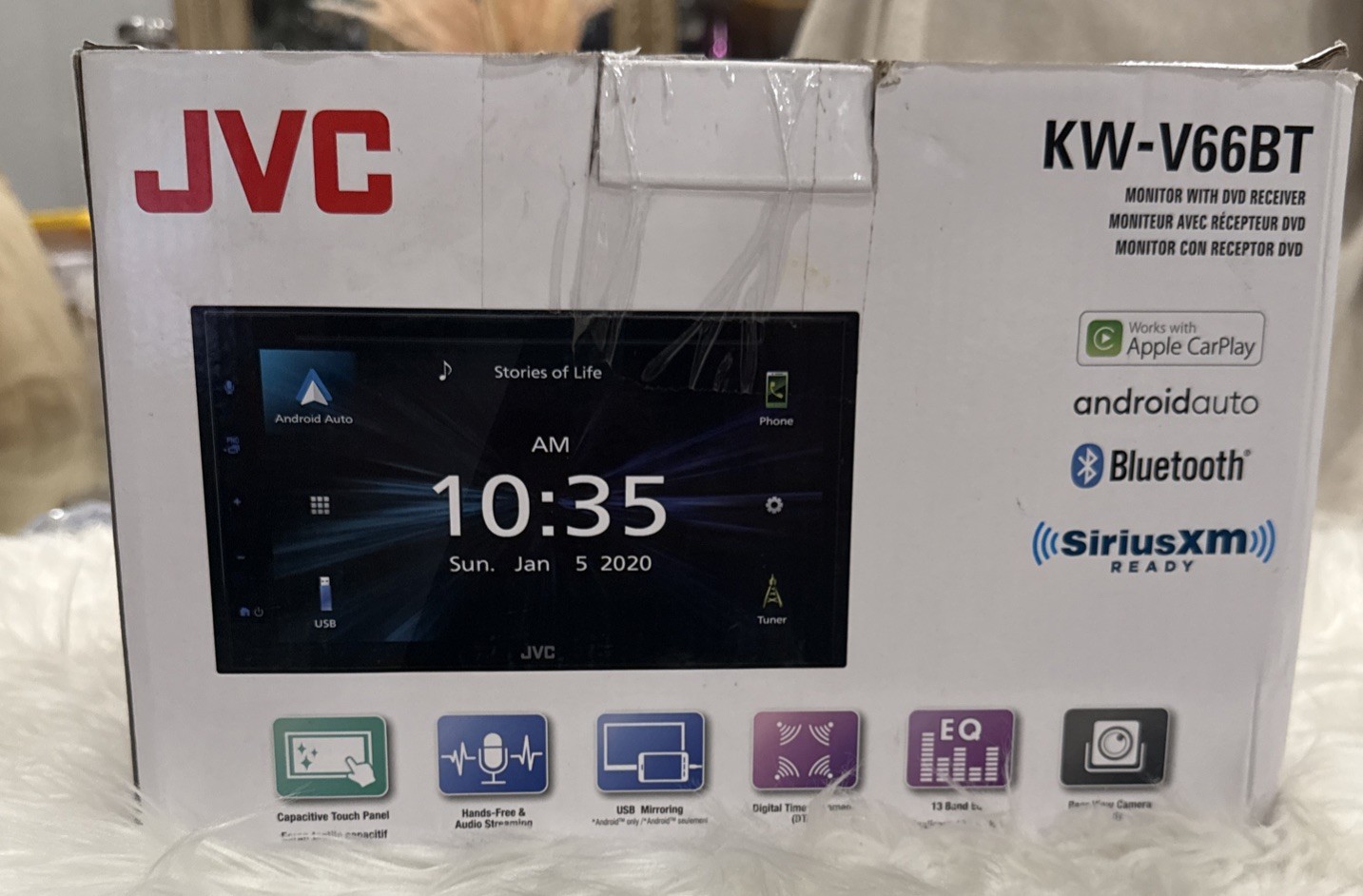 JVC KW-V66BT 6.8″ Monitor with DVD Receiver, Capacitive Touch Monitor-OPEN BOX!