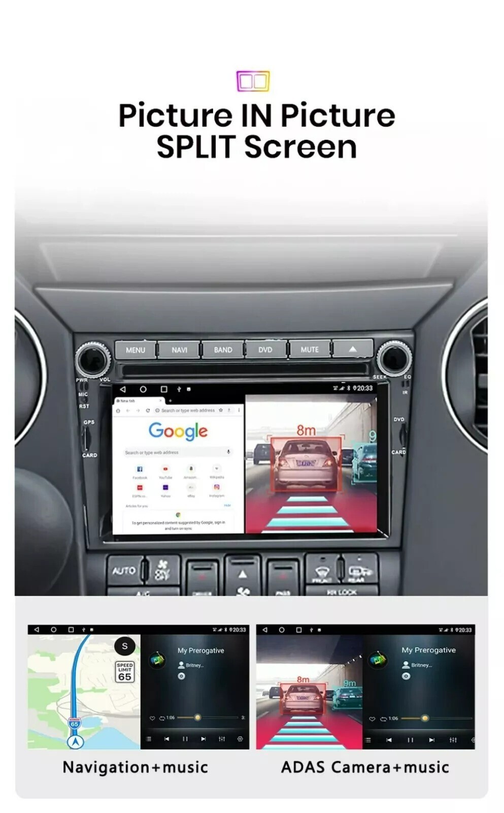 For 2009-2013 Honda Pilot Android 13 Car Stereo Radio Apple Carplay AHD GPS Navi