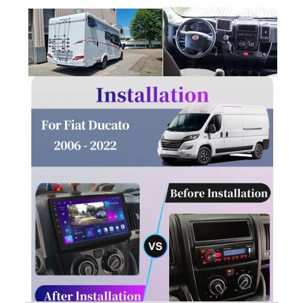 For Fiat Ducato Peugeot Boxer Citroen Jumper 2 2006-2022 android radio stereo