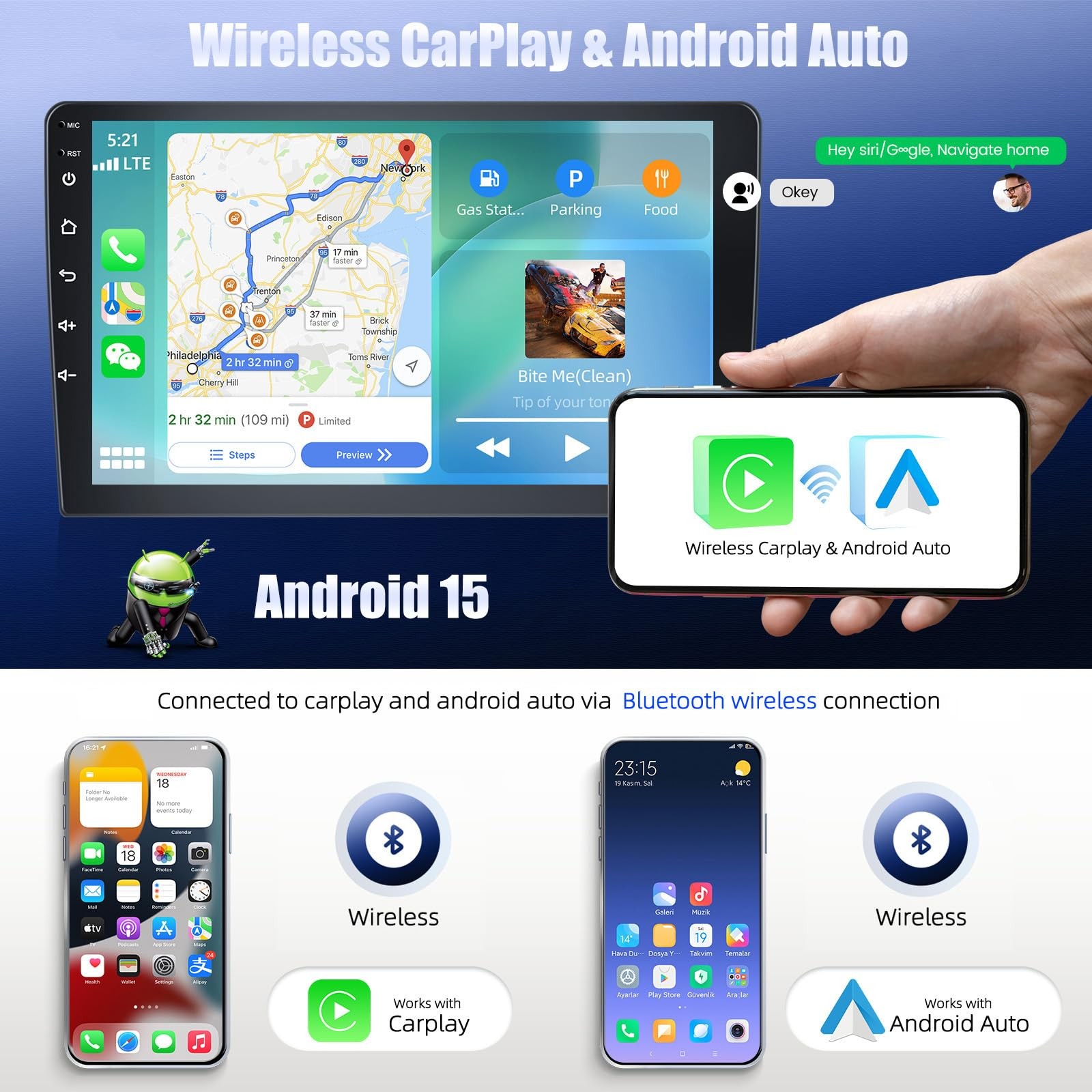 2+64G Android 15 Car Stereo for Kia Optima K5 2010 2011 2012 2013 with Wirele…