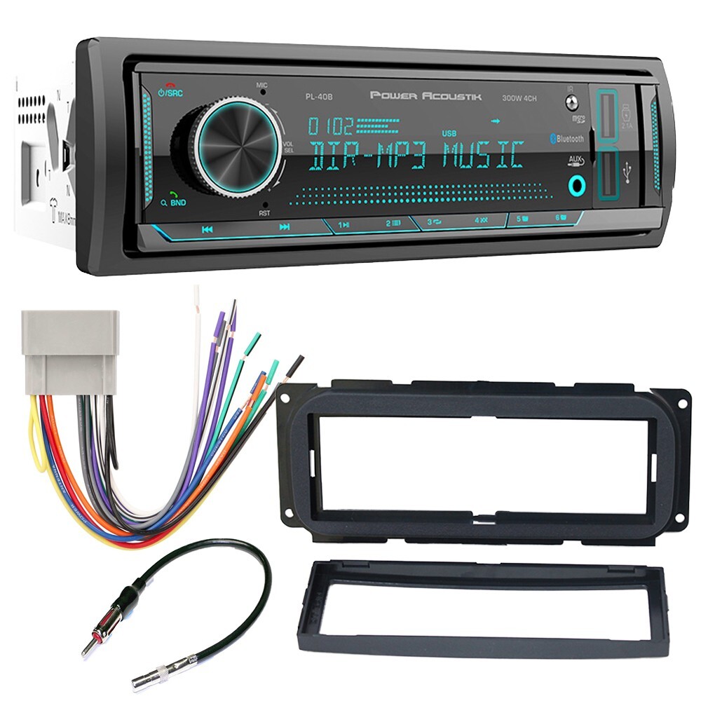 Single DIN Car Stereo Media Receiver & Install Kit for 2002-2005 Dodge RAM 1500