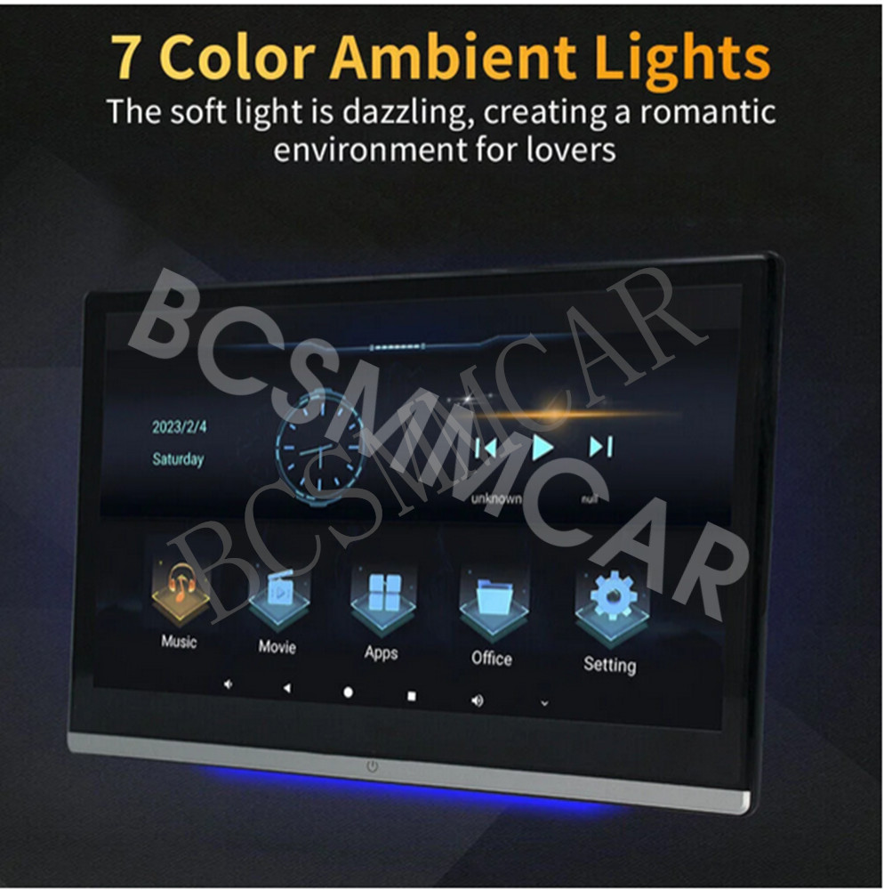 Dual HMDI Car Headrest Monitor Touch Screen Video Music Player For Car Rear Seat