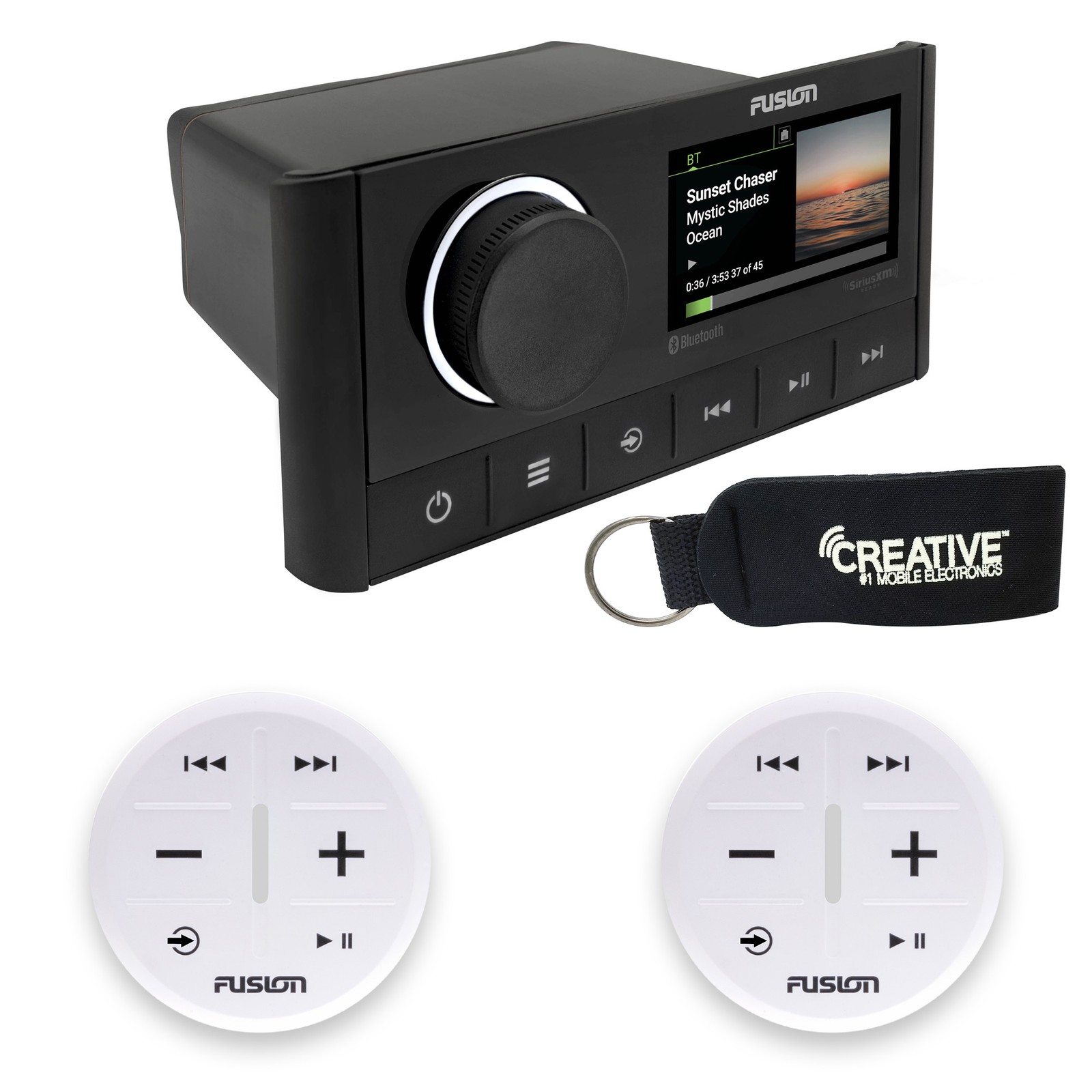 Fusion MS-RA670 Apollo Marine Entertainment System Two Wireless Remotes White