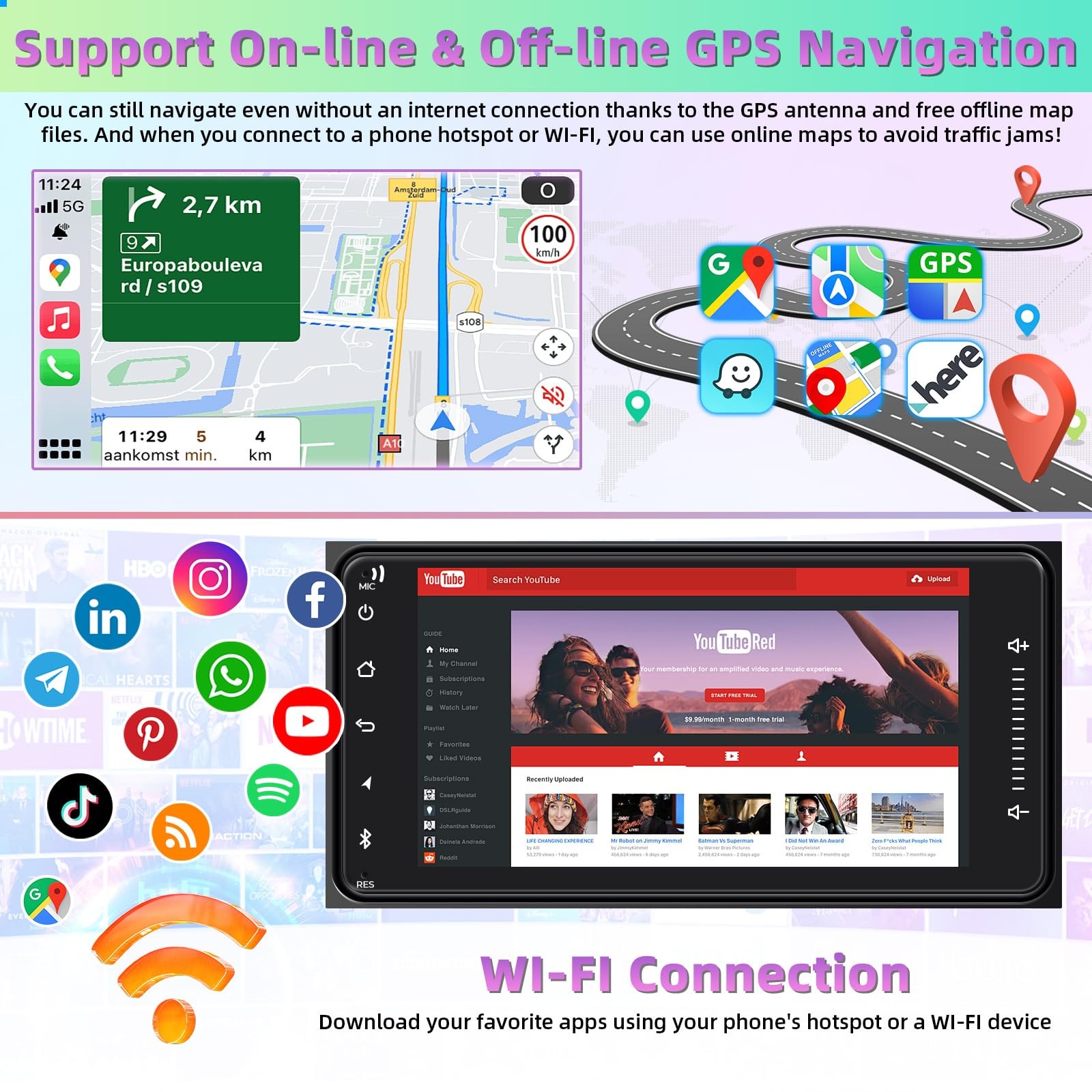 4G+64G Car Radio for Toyota 4Runner 2003-2009, Tundra 2003-2006, Sequoia 2003…