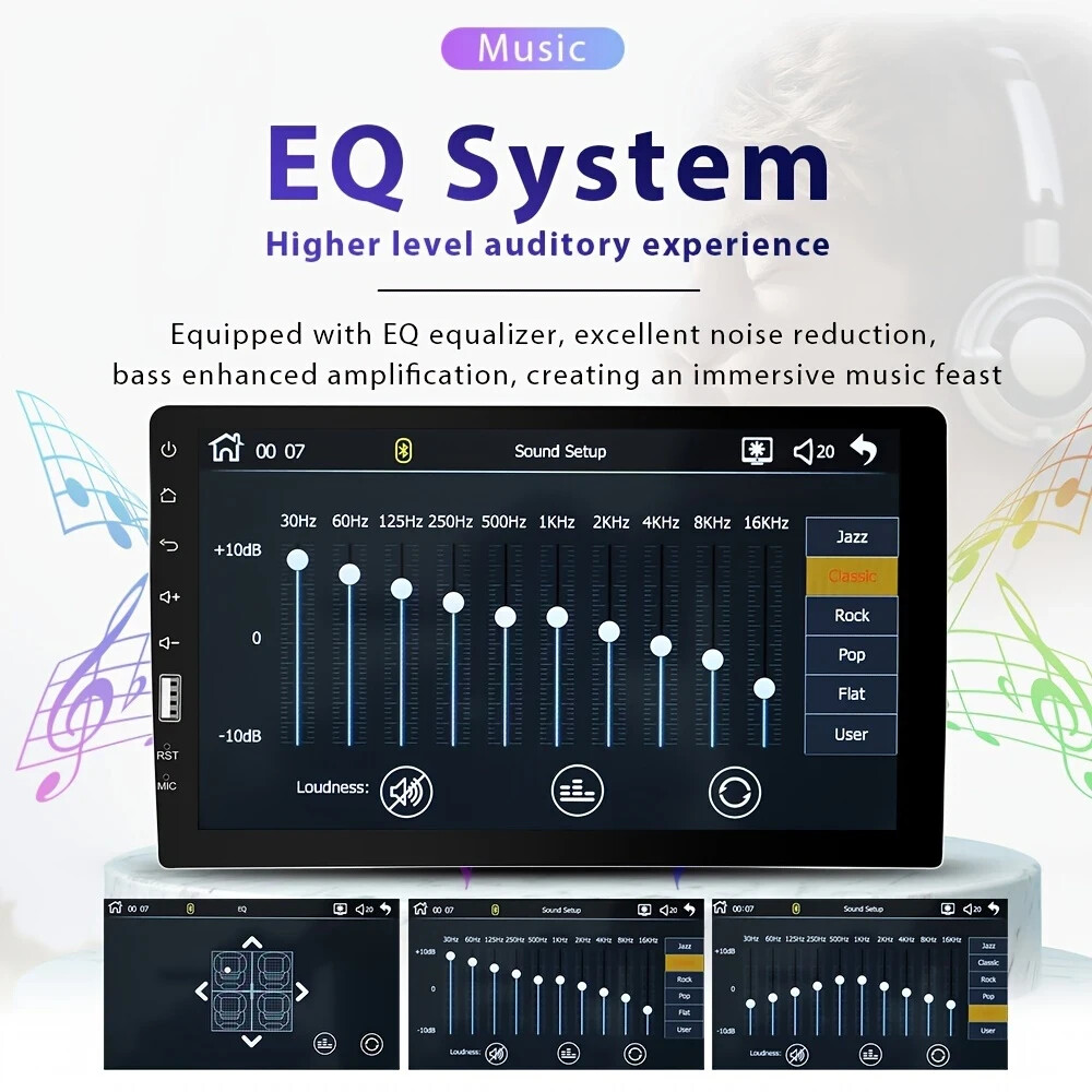 MP5 Android Auto Audio Interface Wired Mirror Display FM/AM Signal 4x45W Channel