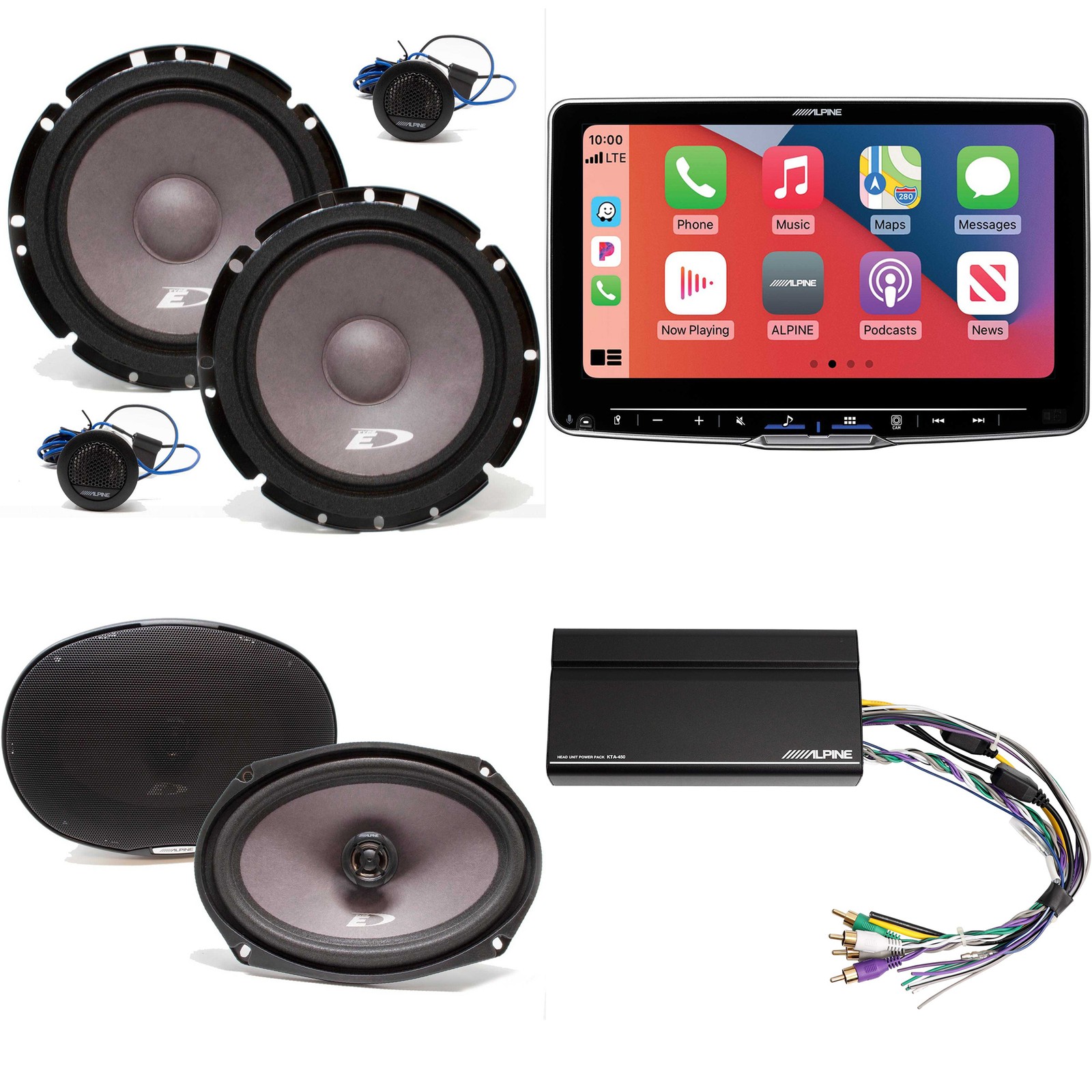 Alpine ILX-F509 Halo9 9″ Touchscreen Receiver with Alpine 6.5″ & 6×9 Speakers