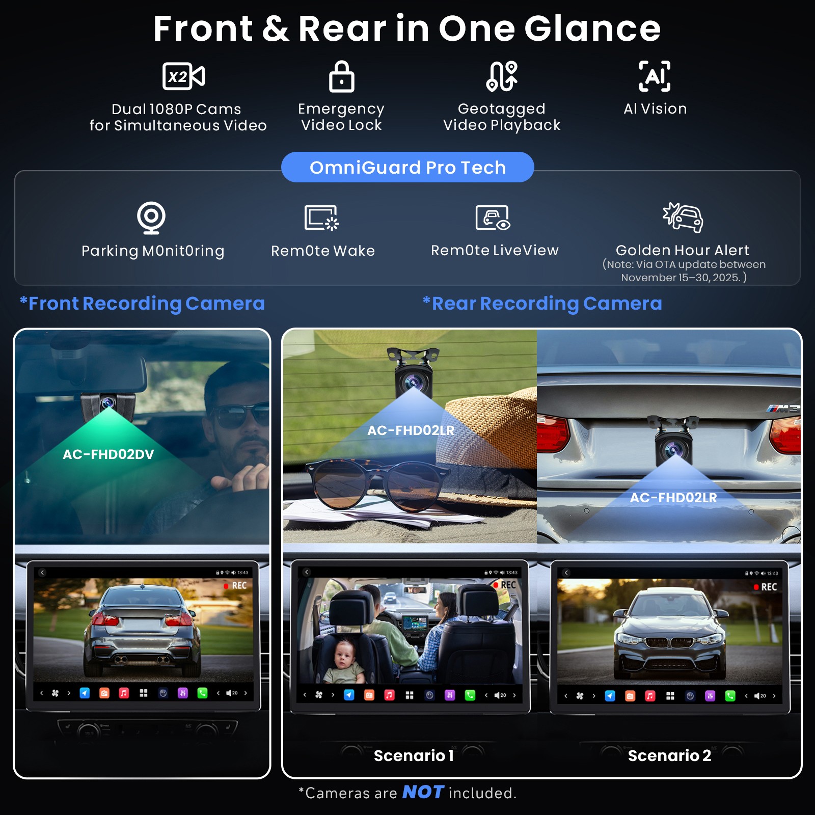 Flagship ATOTO 14.1″ Single Din AI Android 13 Car Stereo Built-in DVR GPS Track