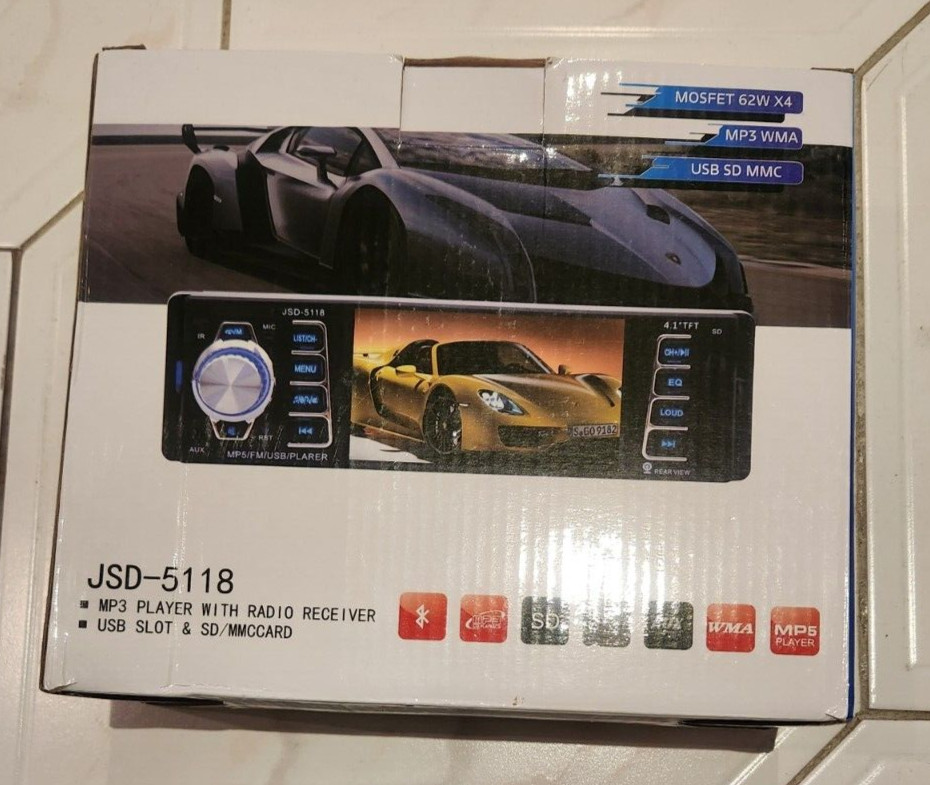 JSD 4.1 Inch MP3 Player with Radio Receiver, USB Slot & SD/MMC Card JSD-5118
