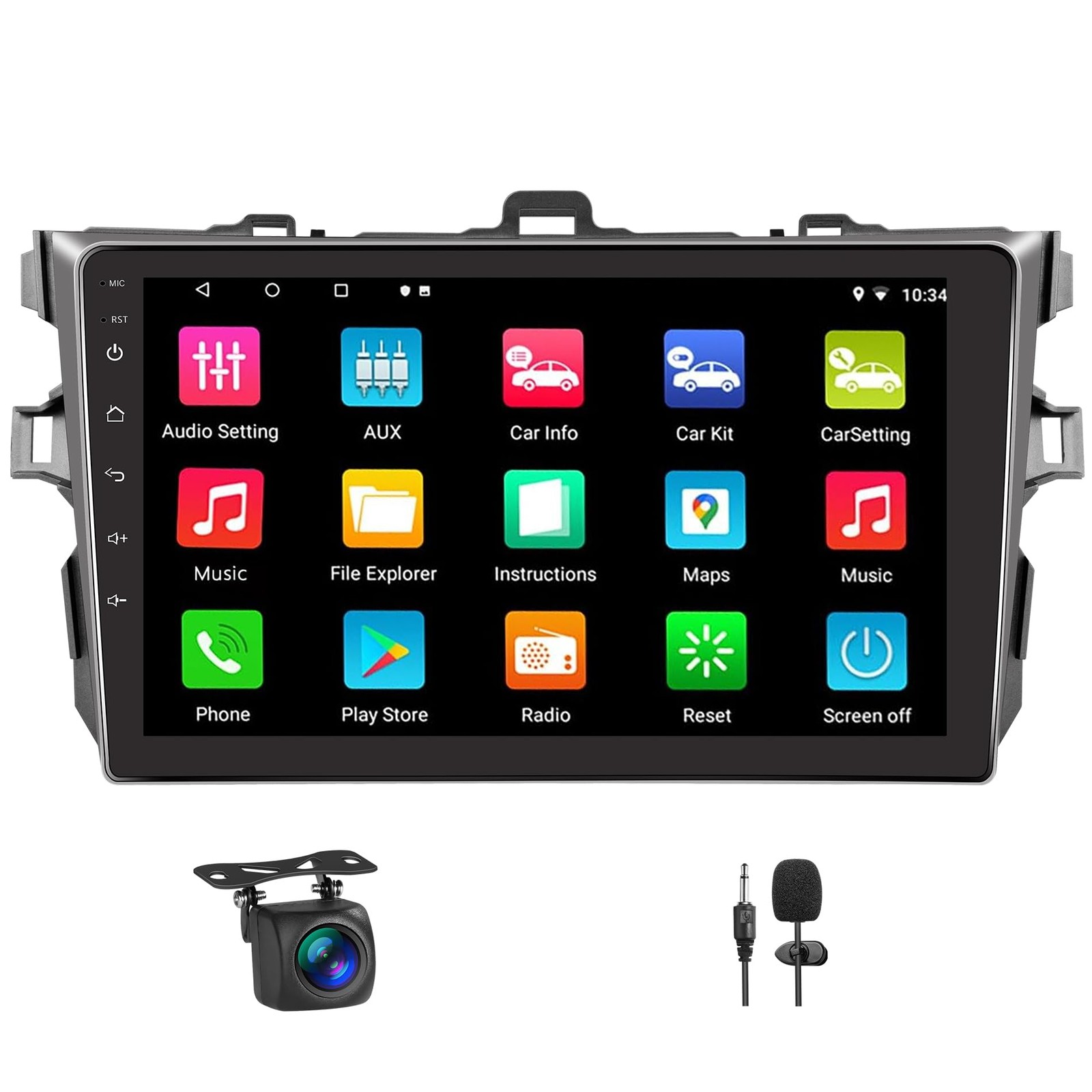 4Core 64G Carplay Radio Stereo Android 13 Screen For Toyota Corolla 2009-2013