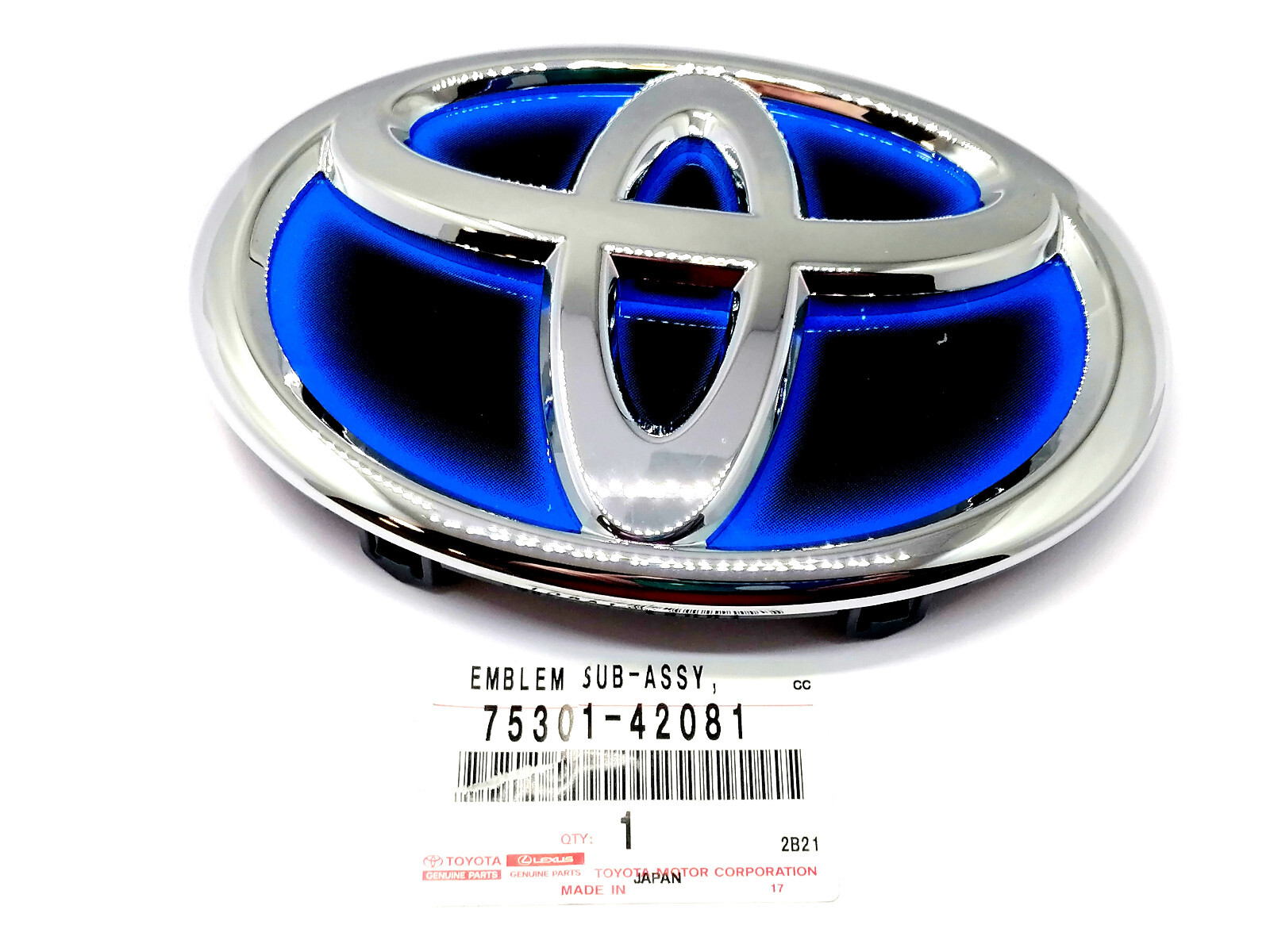 7530142080 NEW GENUINE TOYOTA RAV4 HYBRID 2015-19 FRONT GRILL BADGE NOT RADAR