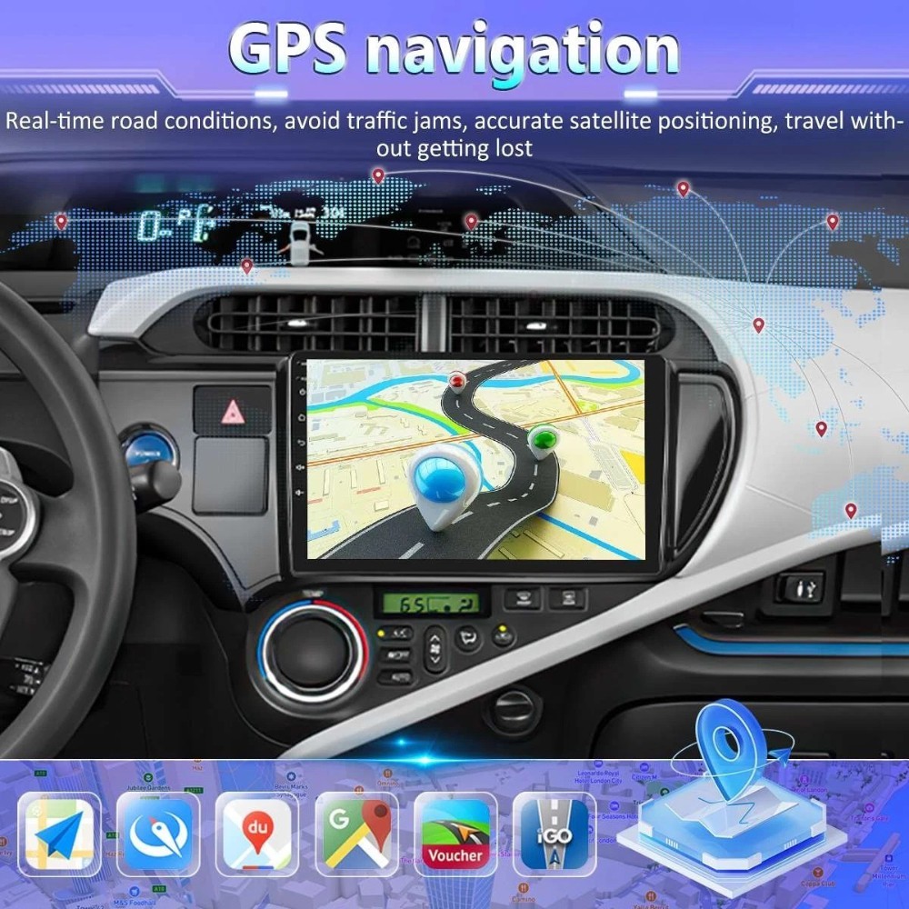 Android 15 Apple Carplay Car Stereo Radio For Toyota Prius C 2012-2014 GPS Navi