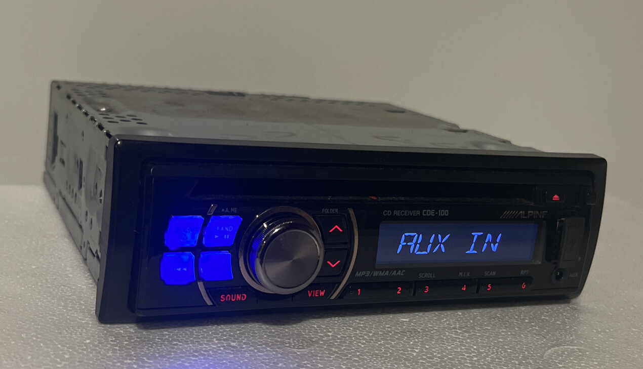✅ALPINE CDE-100 CAR AUDIO STEREO CD RECEIVER IN DASH USB AUX Car Audio Stereo.