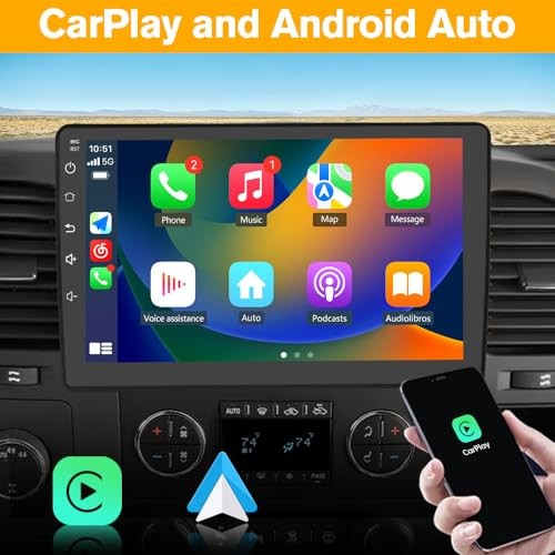 4Core 64GB Car Radio Stereo for Chevy Silverado 2GB+64GB with Backup Camera
