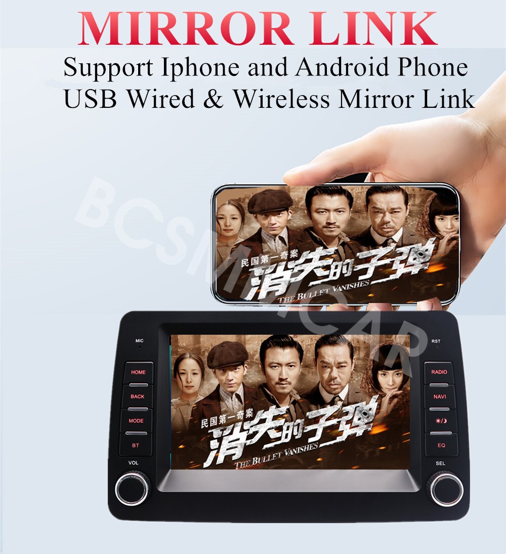 Car Touch Screen Player Radio GPS SWC W/Rear Camera Fit For Fiat Panda 2003-2012