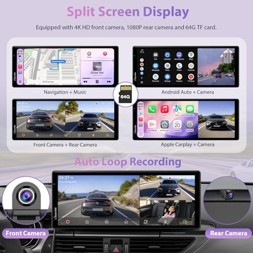 Carpuride W903S3 9.33in Wireless Carplay Screen 4K Front Camera