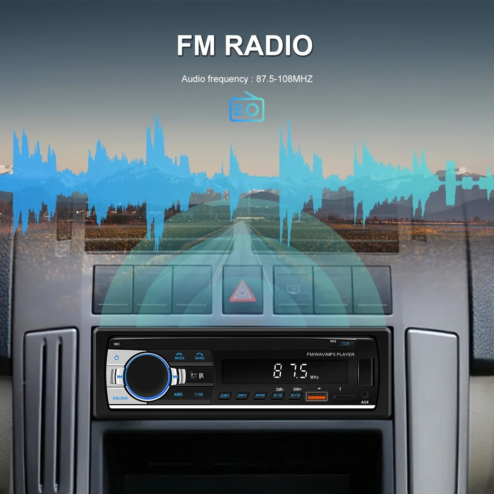Bluetooth Car Stereo Audio In-Dash FM Aux Input Receiver SD USB MP3 Radio Player