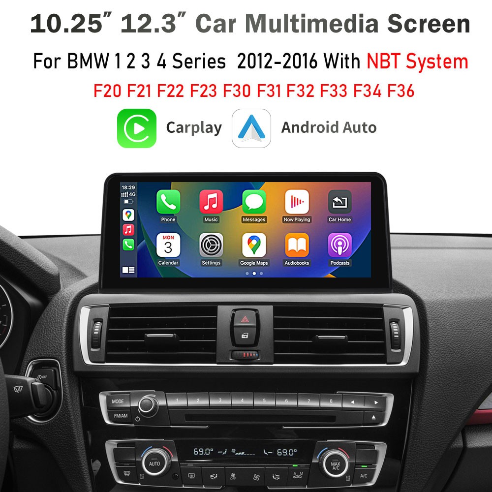 Touchscreen Carplay/Android Auto For BMW 1 2 3 4 F20 F30 F31 F32 F33 F34 F36