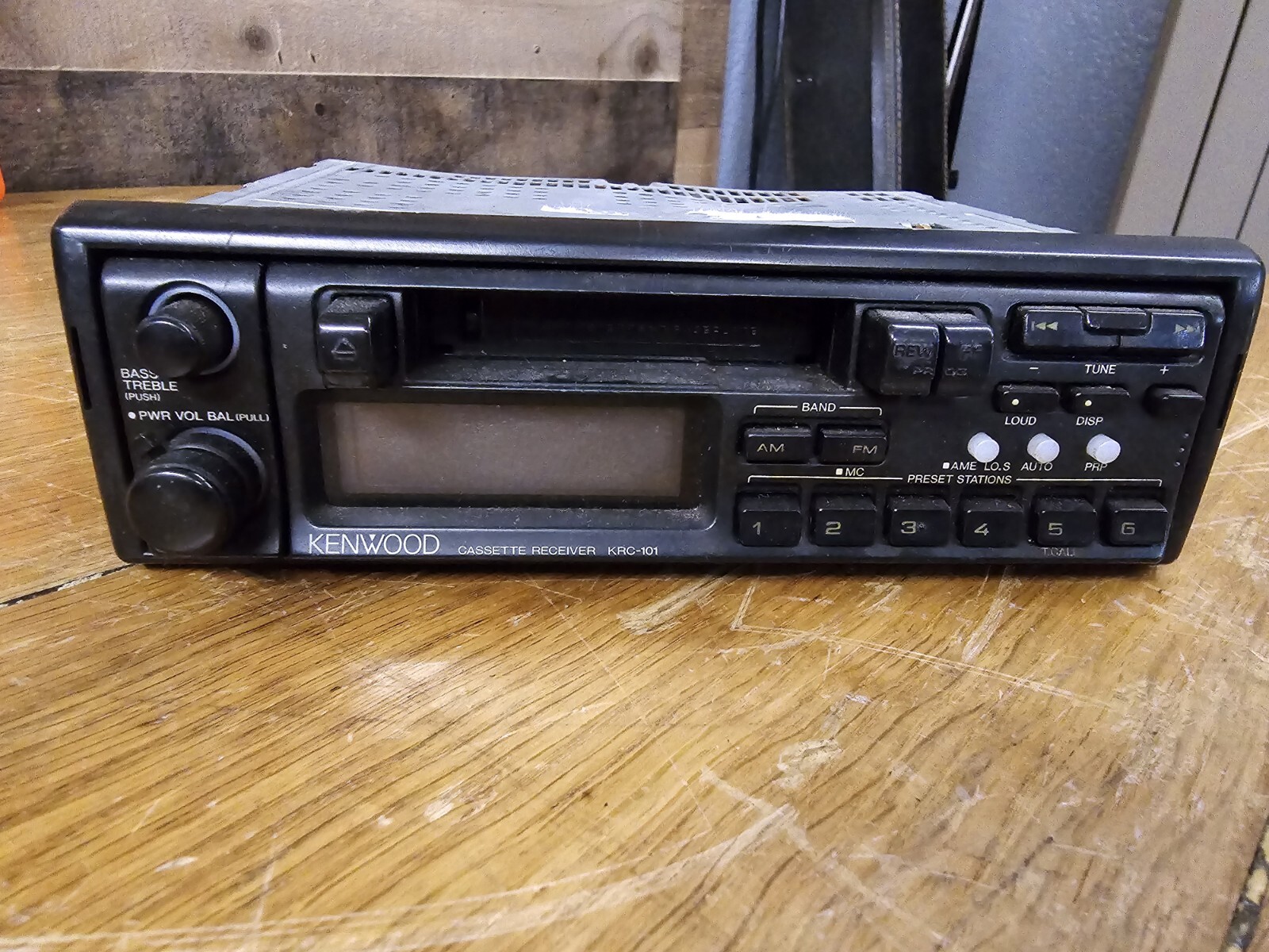 Vintage Kenwood Cassette Car Receiver KRC-101 Untested