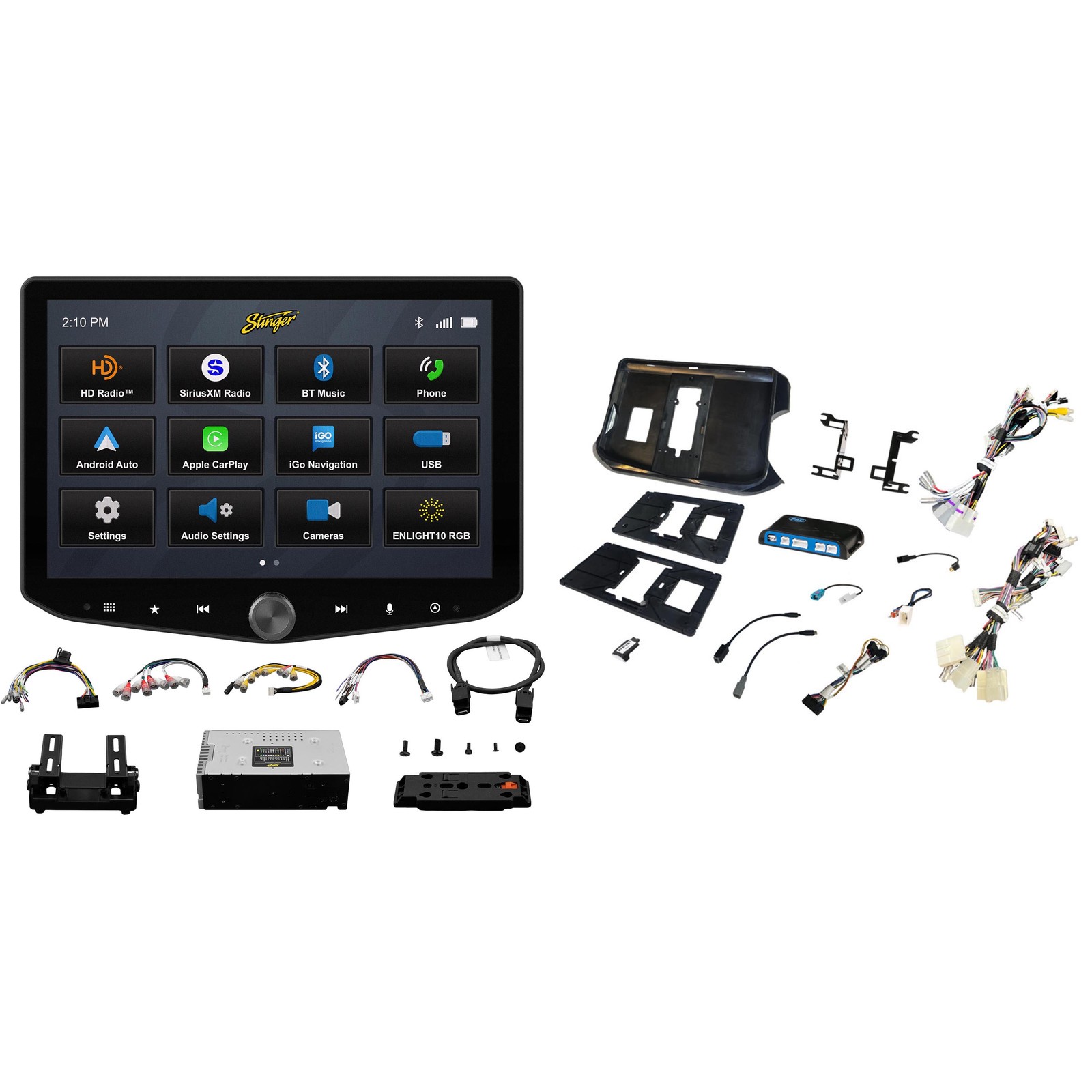 Stinger Ix210 Horizon10 10.1-Inch Floating Multimedia Infotainment Display Sy…
