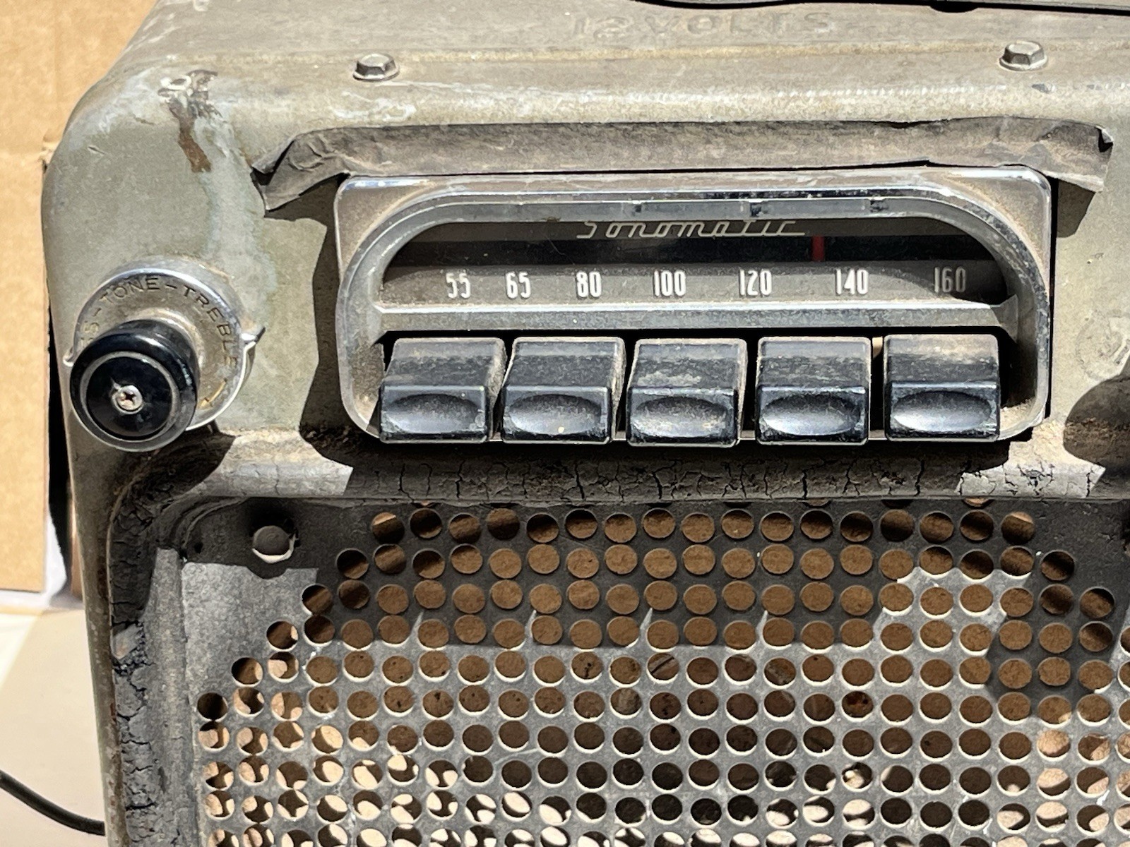 1955 buick delco 981651 sonomatic 12v am tube radio untested