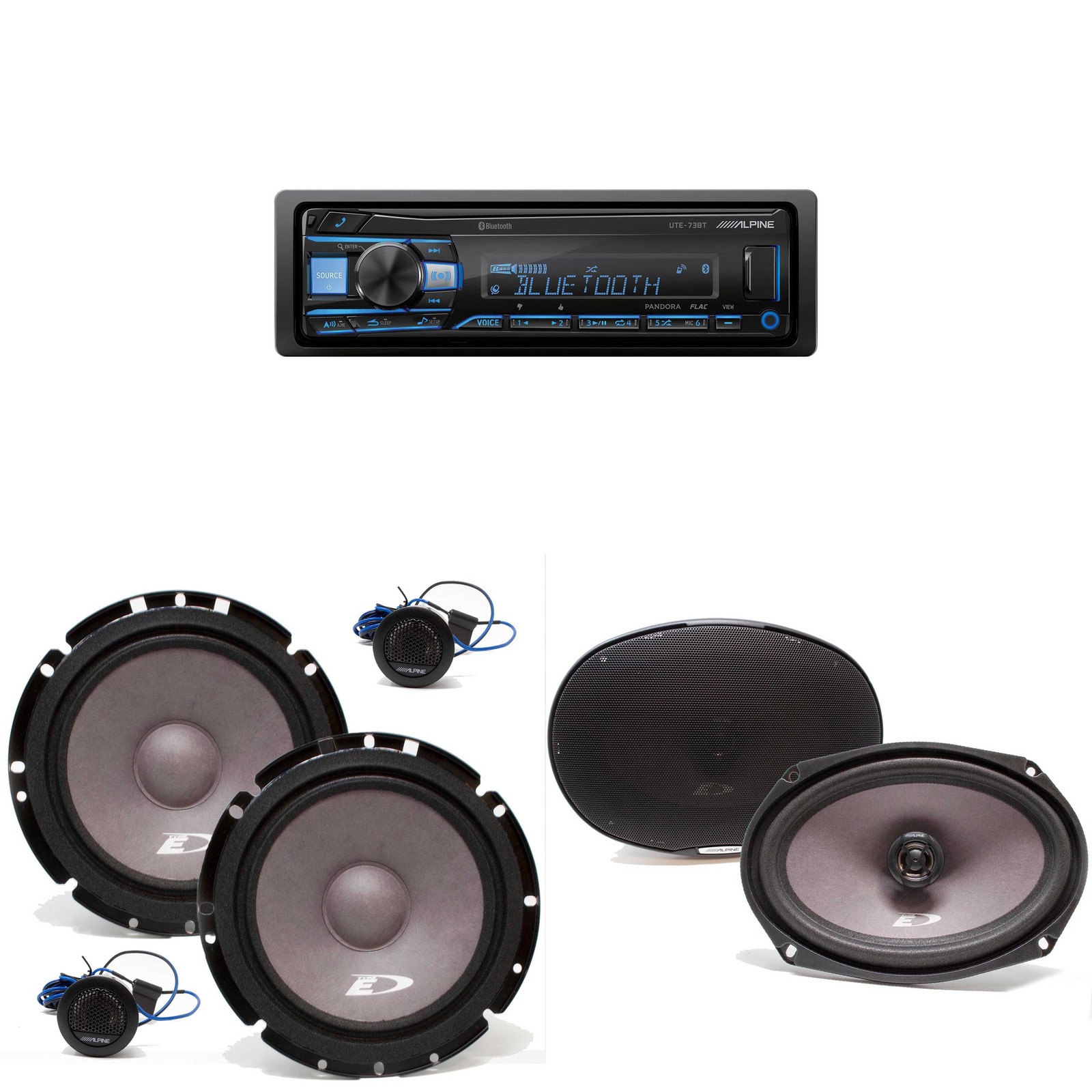 Alpine UTE-73BT Bluetooth® Multimedia Receiver (Does Not Play CDs) with A Pai…
