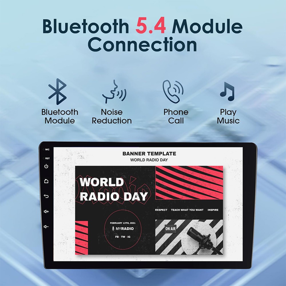 Car Radio HD Touchscreen 2+32G 9″ Wireless CarPlay Android Auto GPS Double Din
