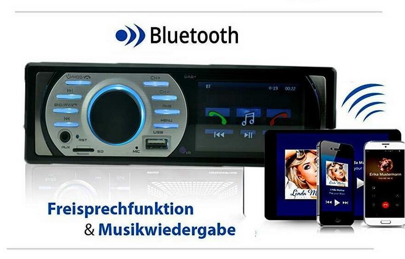 AUX 4×45W DAB+ 3 In MP5 1 Din USB TF Bluetooth Universal Car Stereo FM