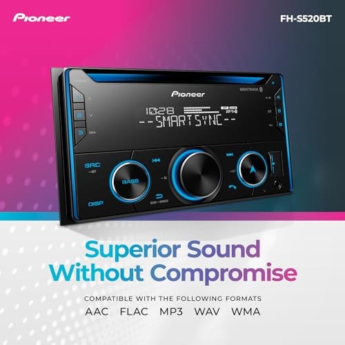 FH-S520BT Double Din CD Receiver – Bluetooth, USB/AUX, FLAC, AM/FM Radio, 13