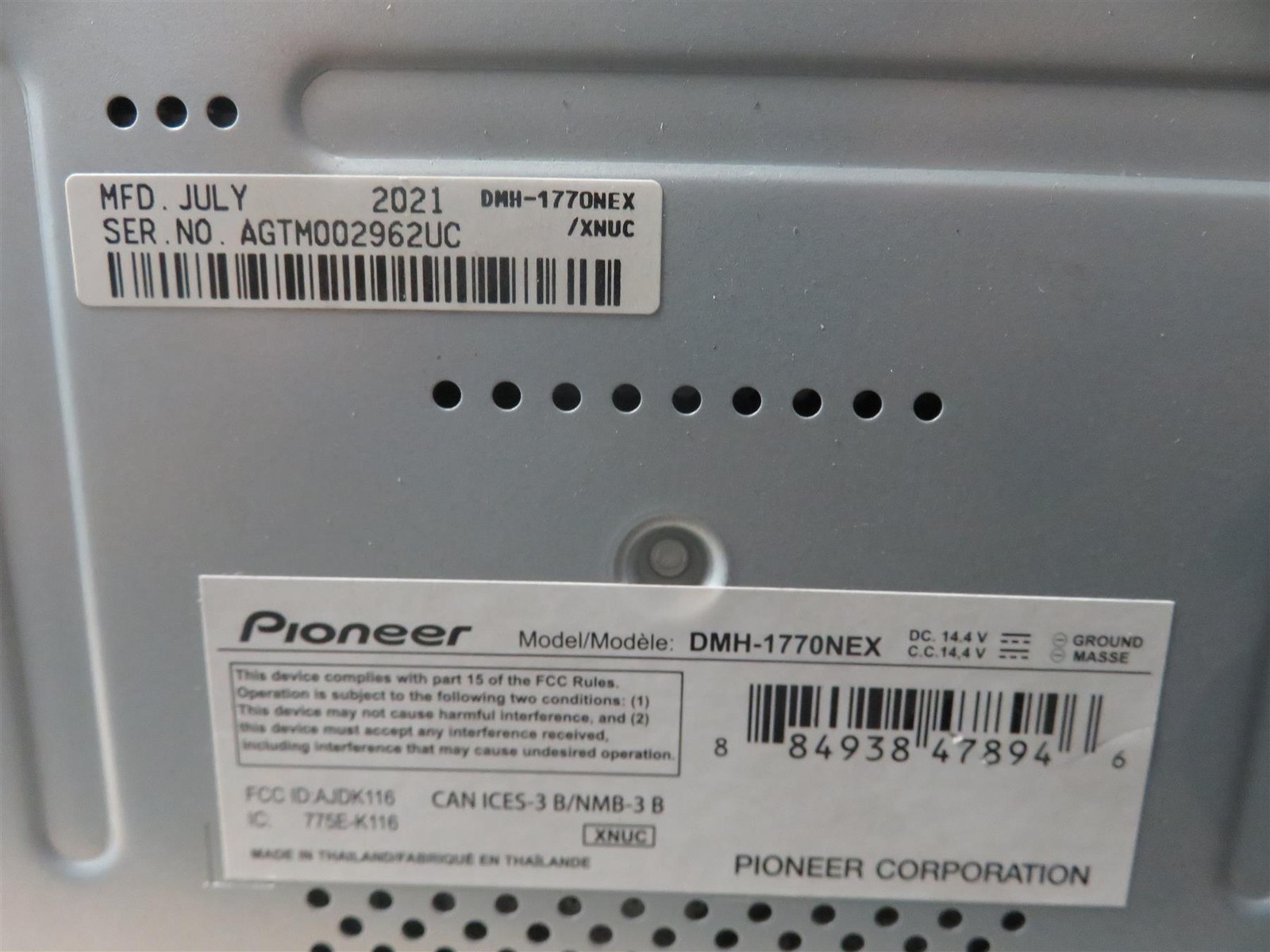 Pioneer DMH-1770NEX 6.8″ 2-Din Digital Media Receiver – Free shipping