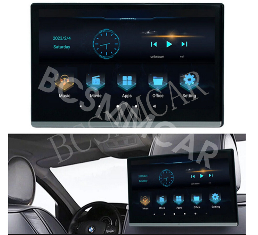 Dual HMDI Car Headrest Monitor Touch Screen Video Music Player For Car Rear Seat