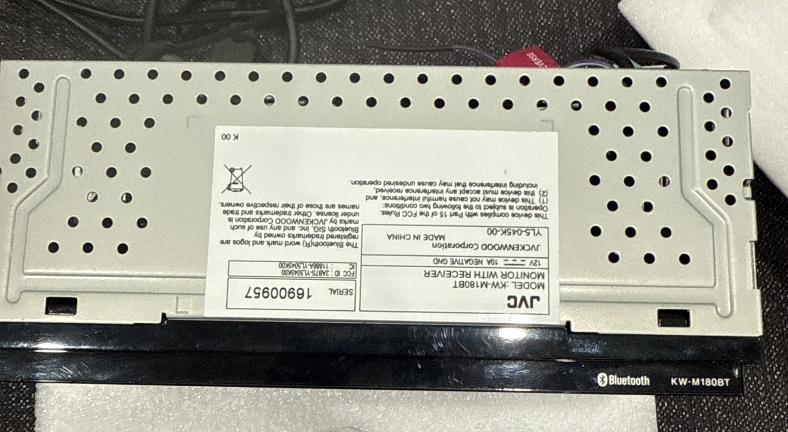 JVC KW-M180BT, 2-DIN Digital Media Receiver, w/Bluetooth – PREVIOUSLY OWNED!