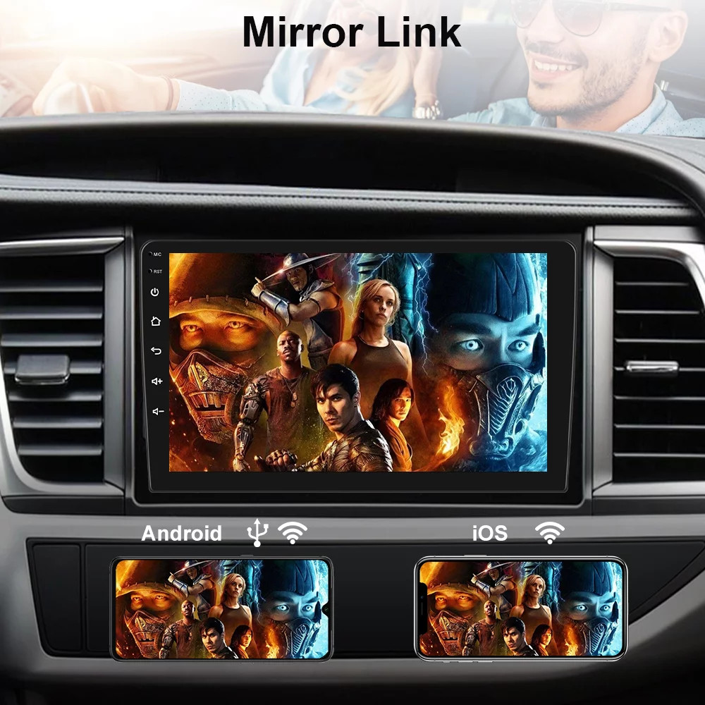 Car Stereo Radio Auto Carplay Android 16 10.1″ Double 2Din Touch Screen GPS WIFI