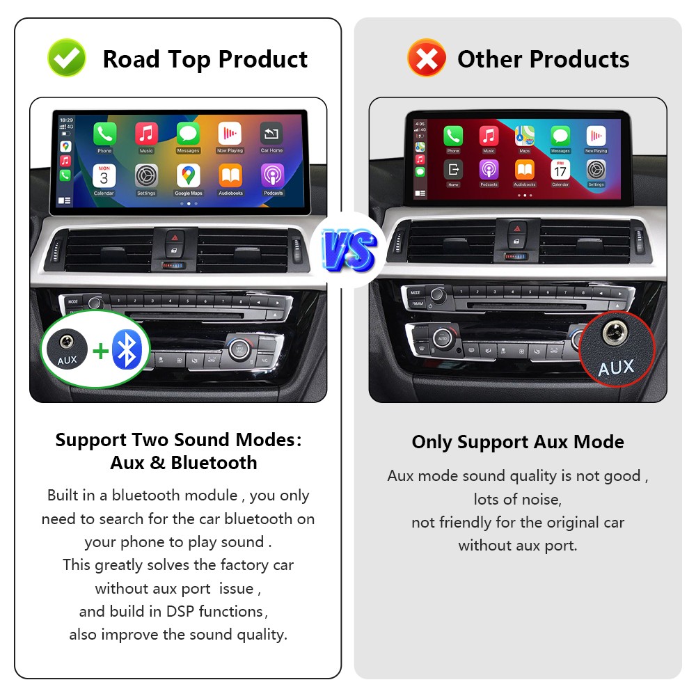 Touchscreen Carplay/Android Auto For BMW 1 2 3 4 F20 F30 F31 F32 F33 F34 F36