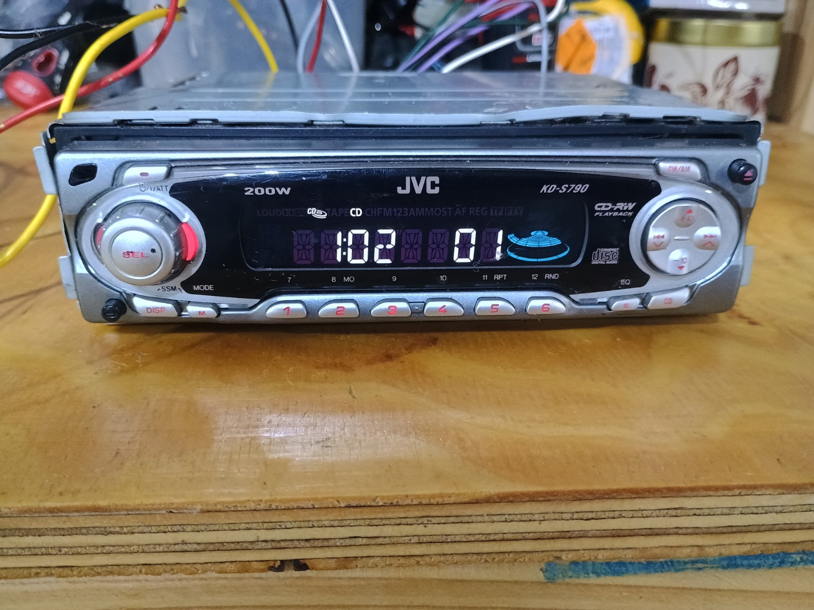 JVC KD-S790 Single DIN MP3 CD Receiver Car Stereo w/ Harness Tested