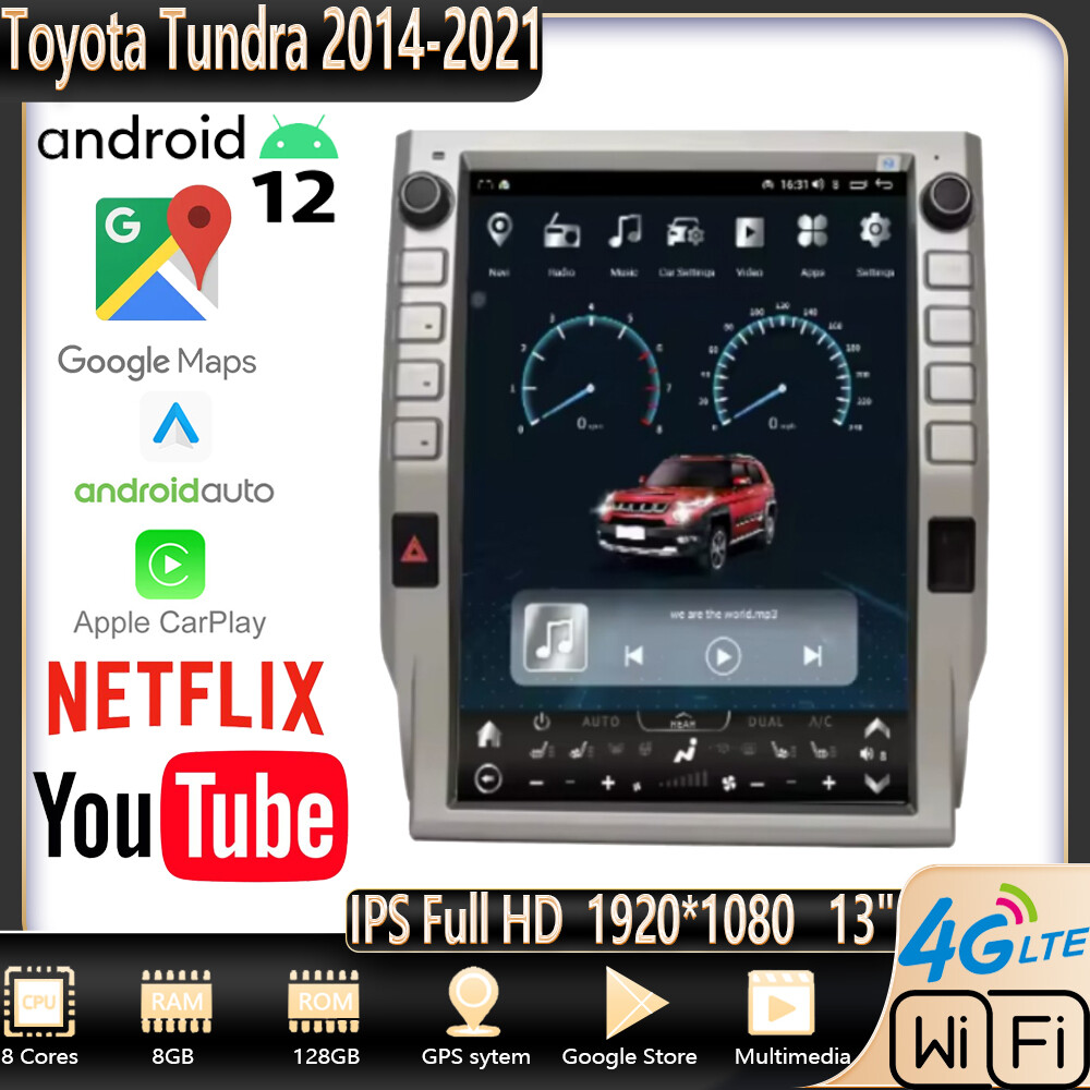 1″For Toyota Tundra 2014-2021 Car radio Player GPS Navigation Stereo 8G+128G
