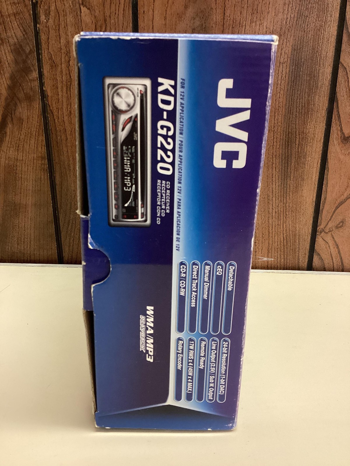 JVC KD-G220 Car CD Receiver 1 DIN WMA MP3 Player Detachable Face Stereo In Dash