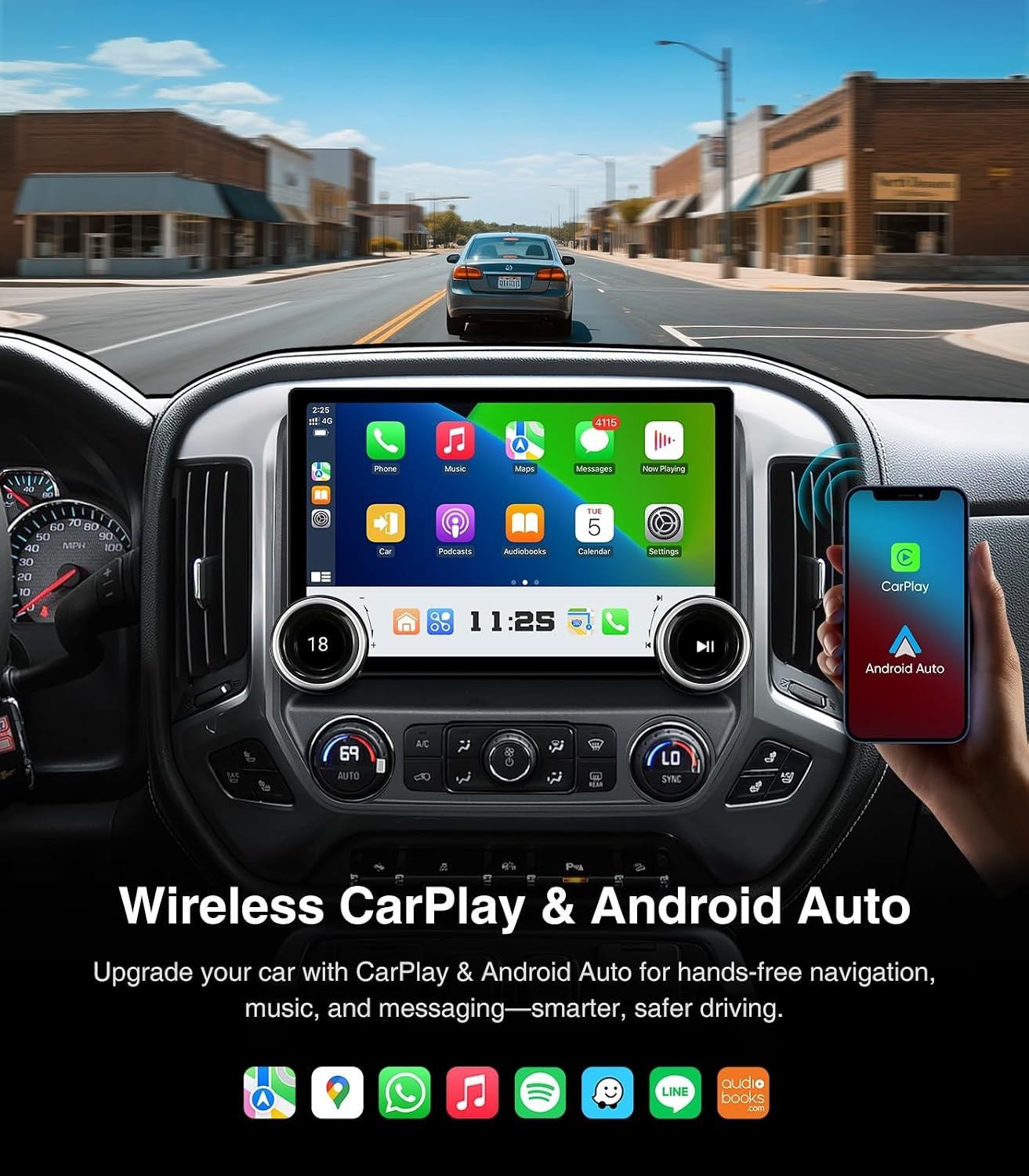 11.5″ for 2014-2018 Chevy Silverado GMC Sierra Android 14 Car Stereo Radio
