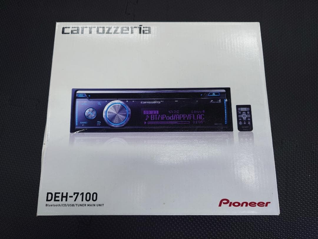 Pioneer Carrozzeria DEH-7100 1DIN Car Audio CD USB Bluetooth Receiver Black