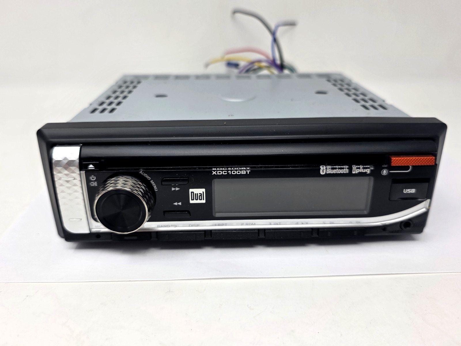Dual XDC100BT Single DIN Bluetooth CD Car Stereo USB AM/FM w/ Harness