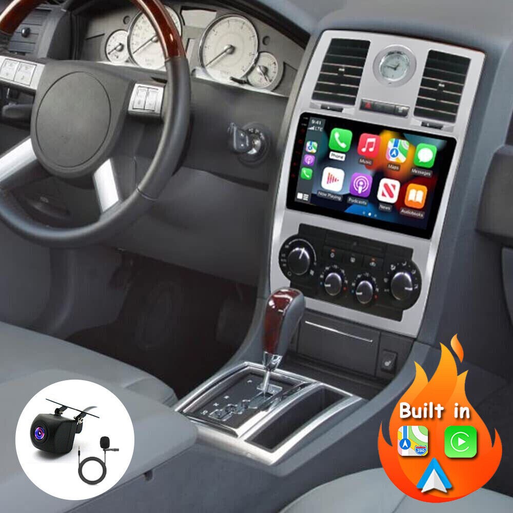 For 2005-2010 chrysler Carplay Radio 2+32G 9in Bluetooth w/Cam Back Camera