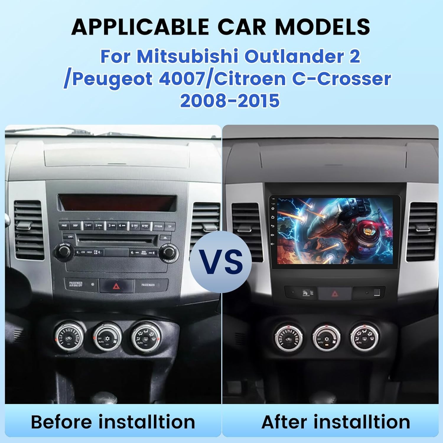 2+64G Android Mitsubishi Outlander 2/Peugeot 4007/Citroen C-Crosser 2008-2015