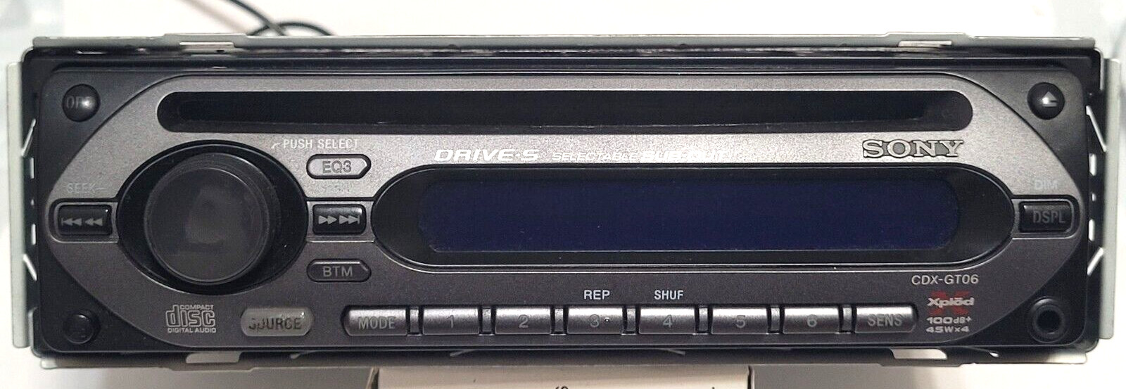 Sony Xplod CDX-GT06 AM/FM Radio CD Player Detachable Face, Car Radio, Tested!