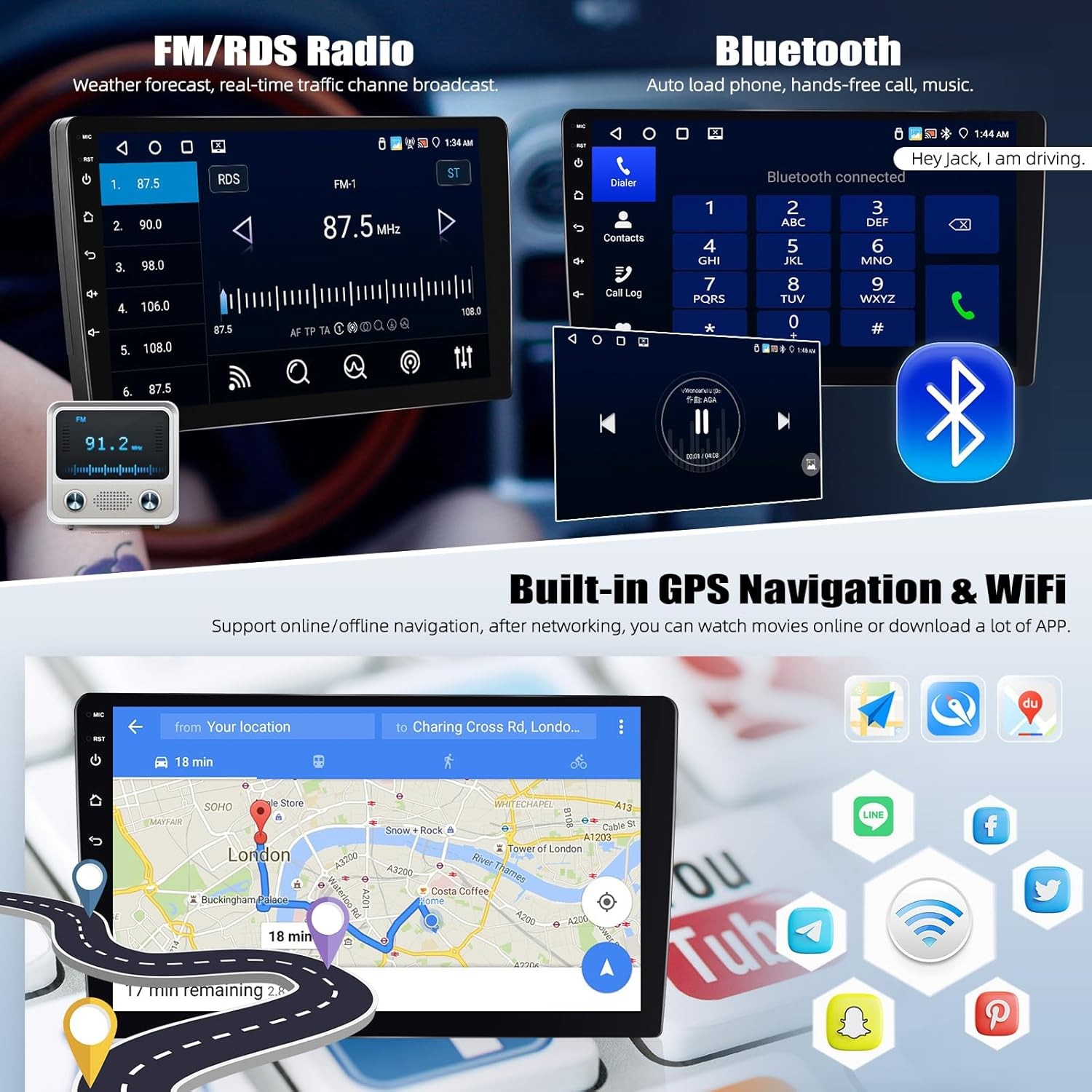 For 2014-2017 Nissan Rogue Carplay Android 13 Car Stereo 2 Din Radio GPS Navi