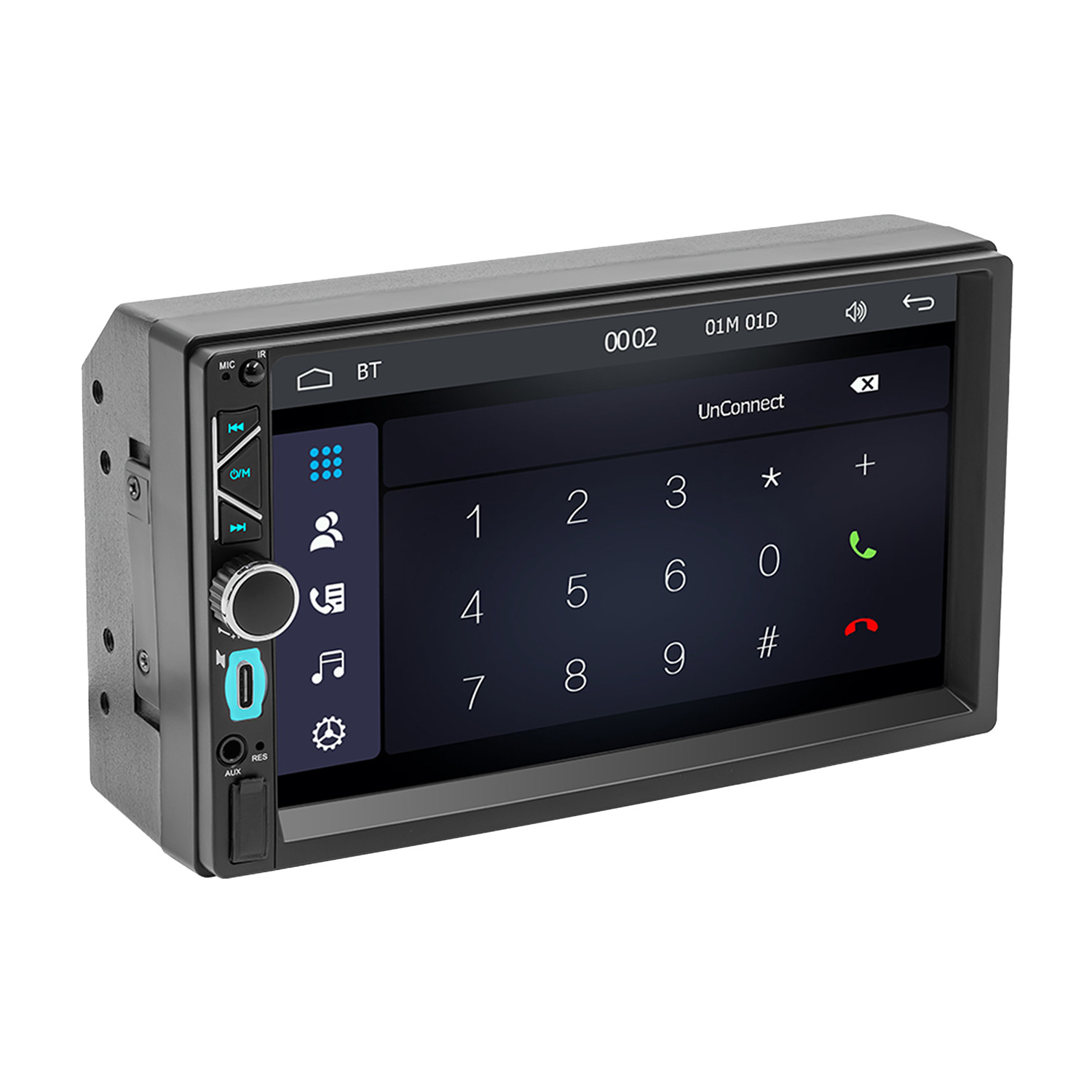 F7020C 7″ Touch Screen Stereo Single 1Din Radio Car Apple/Android Carplay GPS