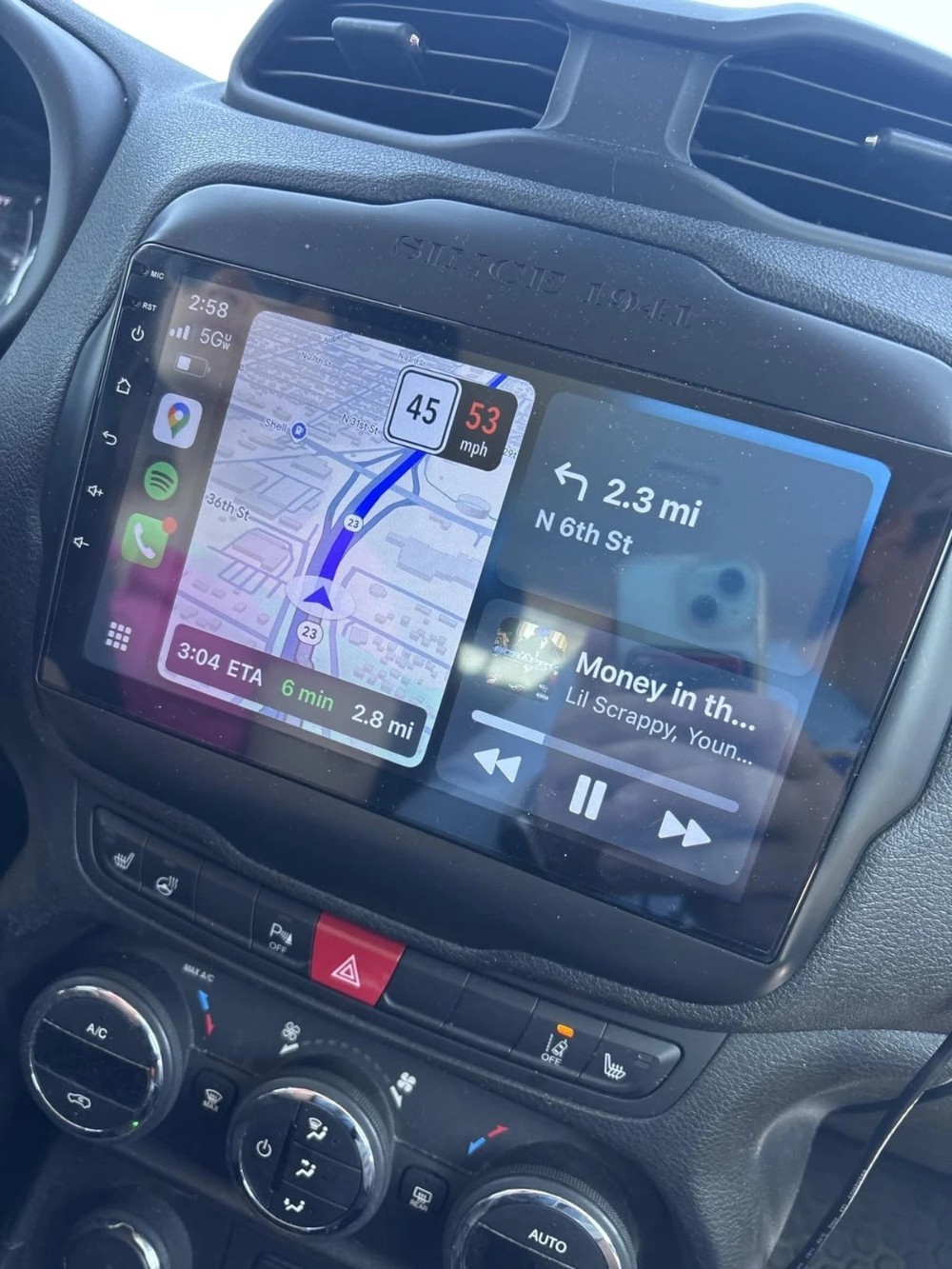 For Jeep Renegade 2015-2020 Apple Carplay Android 15 Car Stereo Radio GPS Navi