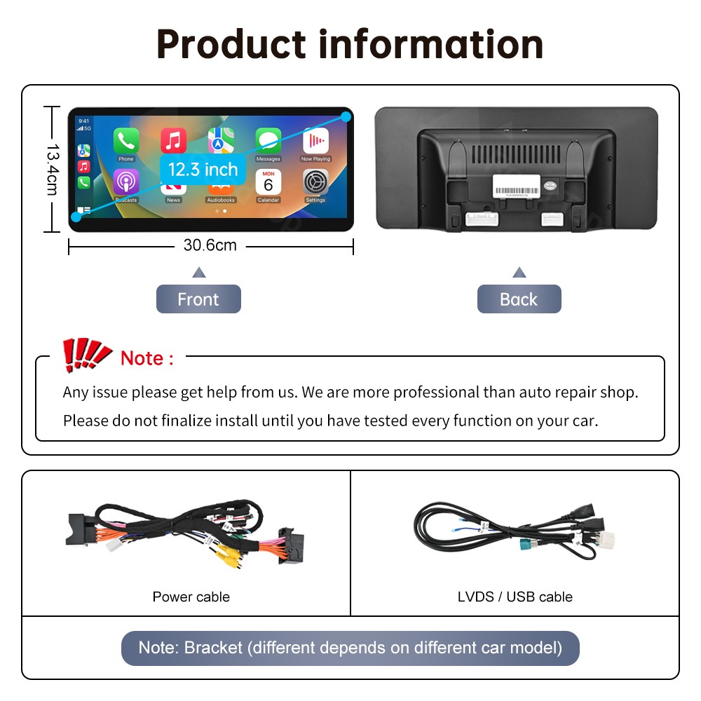 Ultra-Thin 12.3”Wireless Carplay Touchscreen For Mercedes E Coupe C207 2009-16