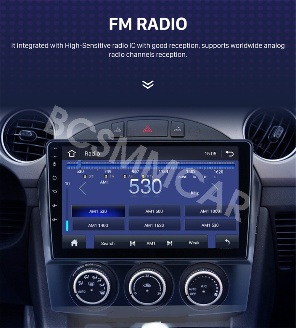 2DIN Car Stereo Radio GPS USB AUX RDS/FM Head Unit Fit For Mazda MX-5 2019-2015