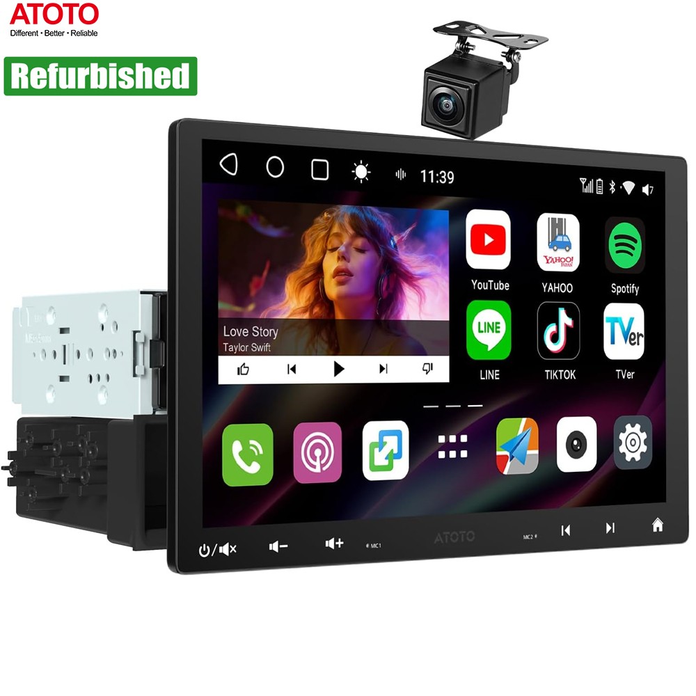 ATOTO S8 Universal 10″ Car Stereo 1 DIN Android GPS Navi CarPlay AI Radio Camera